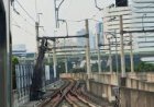 Besi Crane Jatuh di Lintasan, MRT Hentikan Layanan 