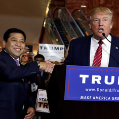 Setya Novanto dan Fadli Zon di Kampanye Donald Trump